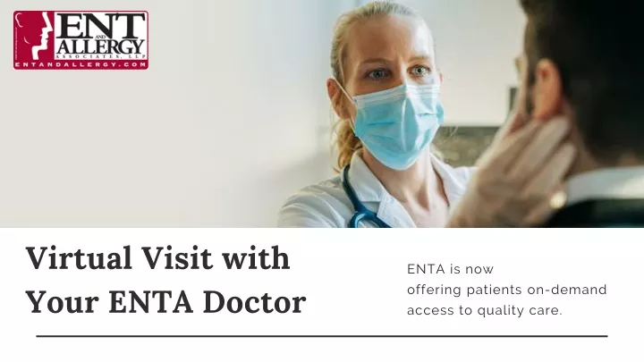 virtual visit with your enta doctor