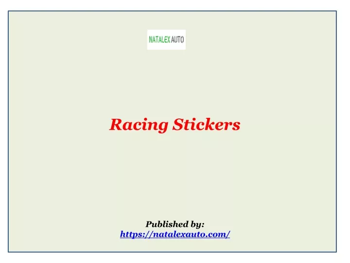 racing stickers published by https natalexauto com
