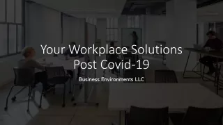 BE Furniture- Your workplace solutions for post COVID-19