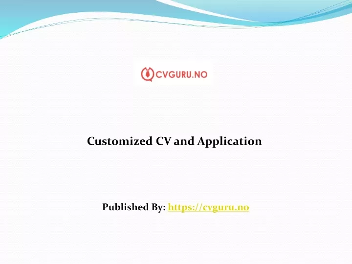 customized cv and application published by https