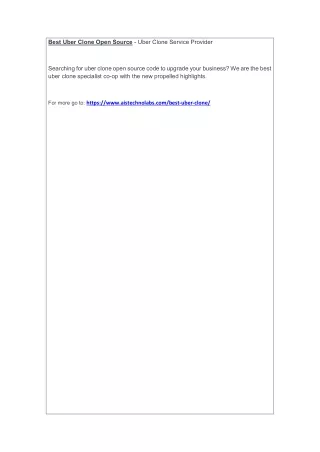 best uber clone open source uber clone service