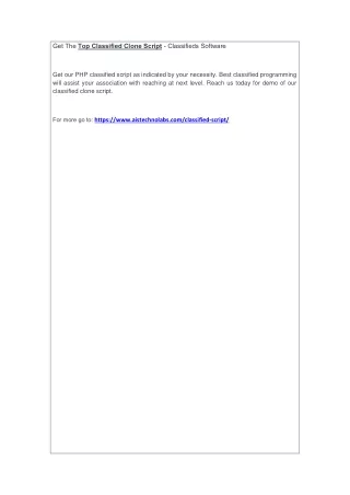 get the top classified clone script classifieds