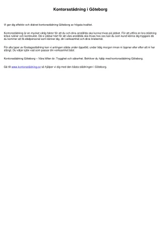 kontorsst dning i g teborg