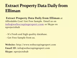 Extract Property Data Daily from Elliman