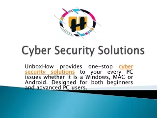 Cyber Security Solutions