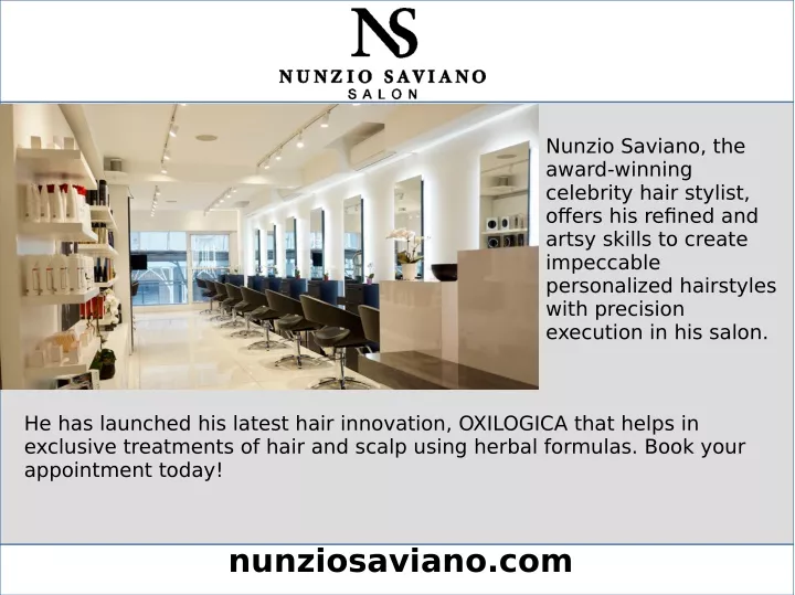 nunzio saviano the award winning celebrity hair