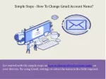 Simple Steps - How To Change Gmail Account Name? - slide 1