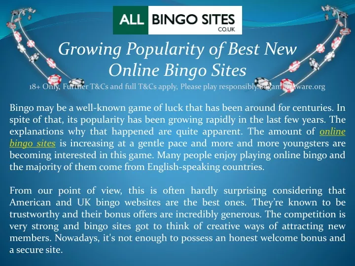 growing popularity of best new online bingo sites