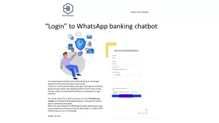 How do we make whats app banking secure?