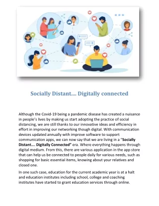 socially distant digitally connected