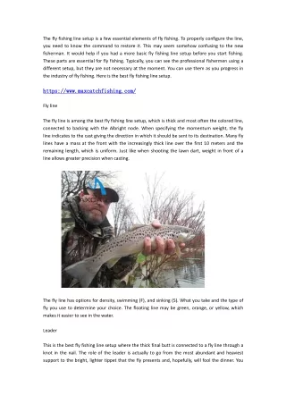 the fly fishing line setup is a few essential