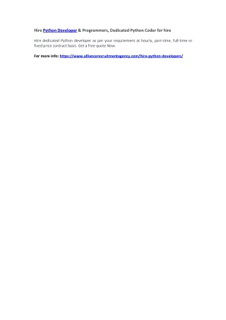 hire python developer programmers dedicated