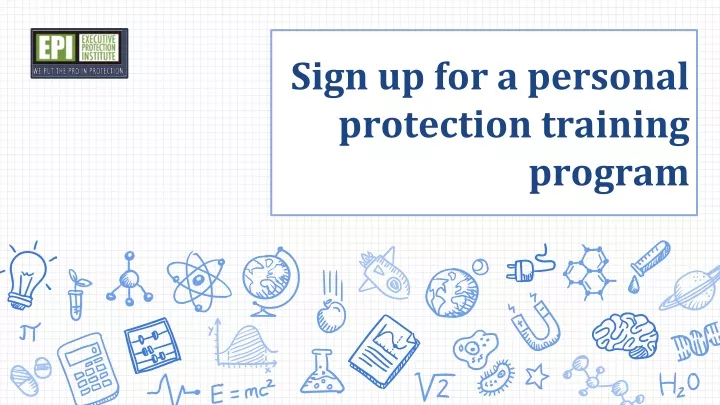 sign up for a personal protection training program