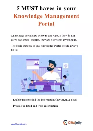 5 must haves in your knowledge management portal