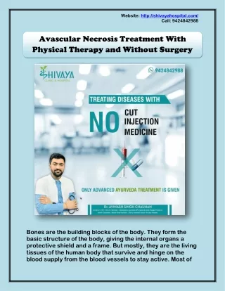 Avascular Necrosis Treatment With Physical Therapy and Without Surgery