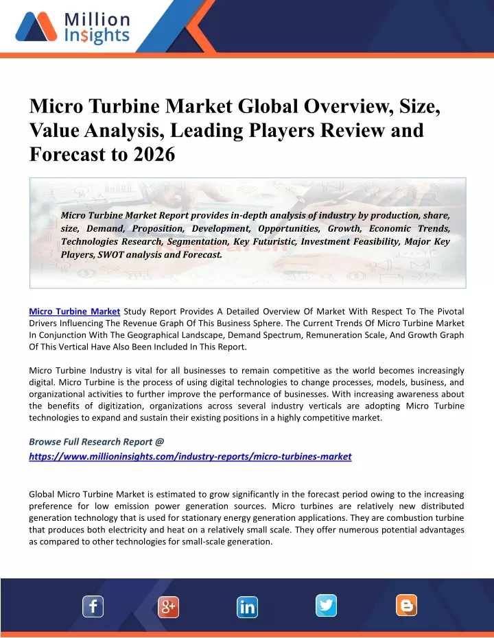 micro turbine market global overview size value