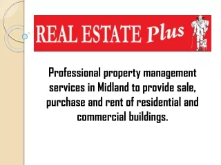Property for Sale in Midland-Real Estate Plus