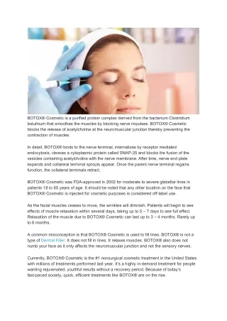What is BOTOX® Cosmetic?