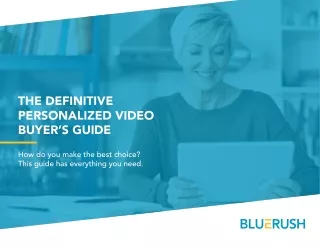 Definitive Personalized Video Buyers Guide