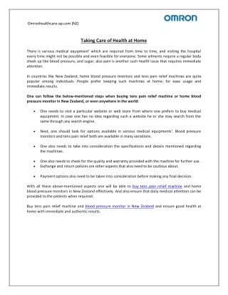 omronhealthcare ap com nz