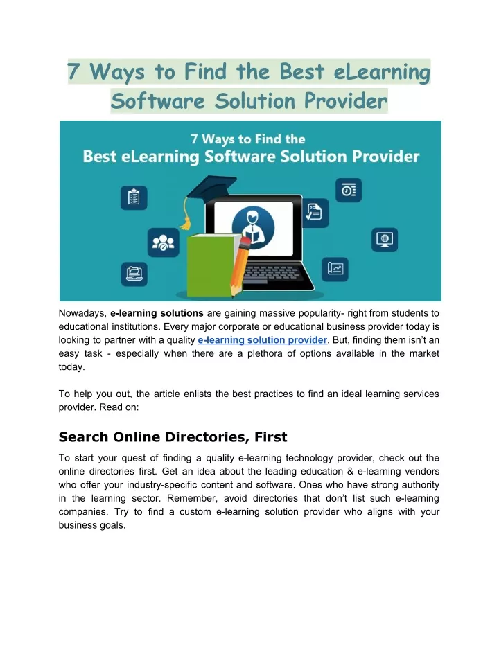 7 ways to find the best elearning software