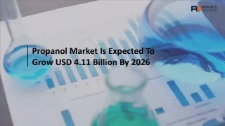 Propanol Market  Current trends, opportunities, challenges, Competitive landscape, Market segments and sub-segments