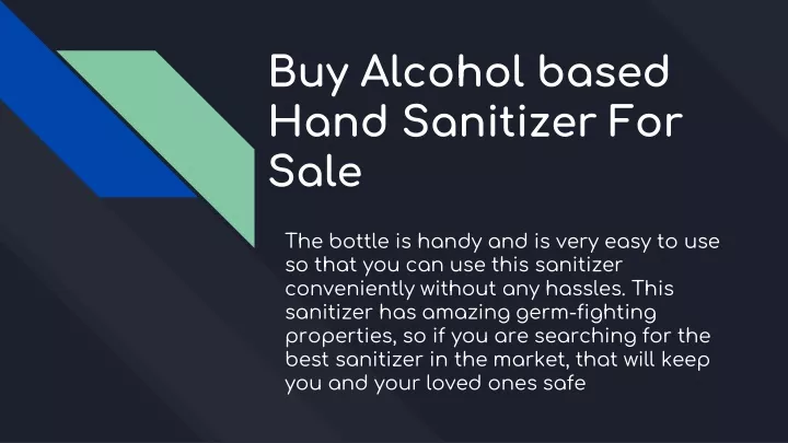 buy alcohol based hand sanitizer for sale