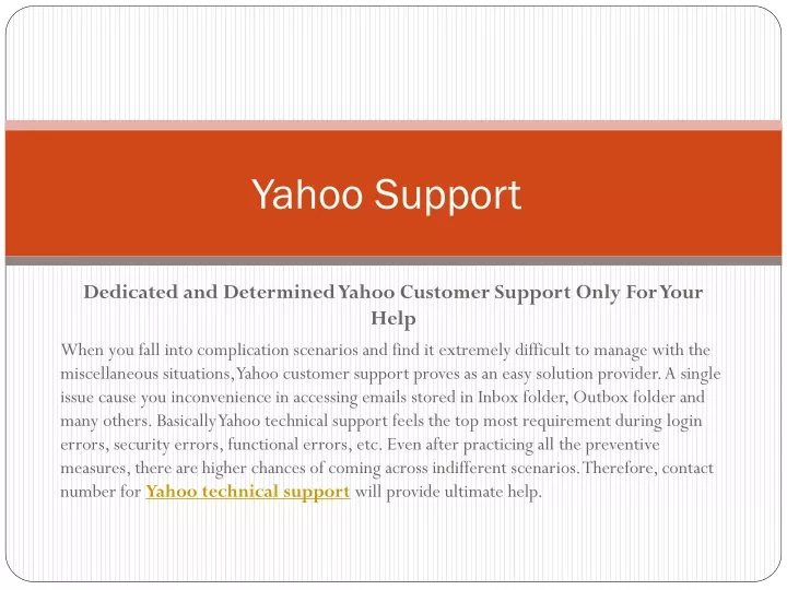 yahoo support