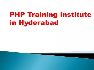 PHP Training Institute in Hyderabad | PHP Course Hyderabad
