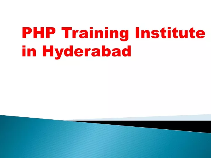 php training institute in hyderabad