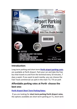 Airport Parking perth