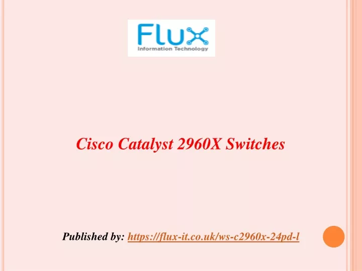cisco catalyst 2960x switches published by https