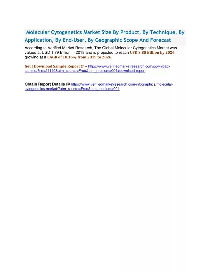 molecular cytogenetics market size by product