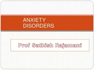 Anxiety and Stress Related Disorders