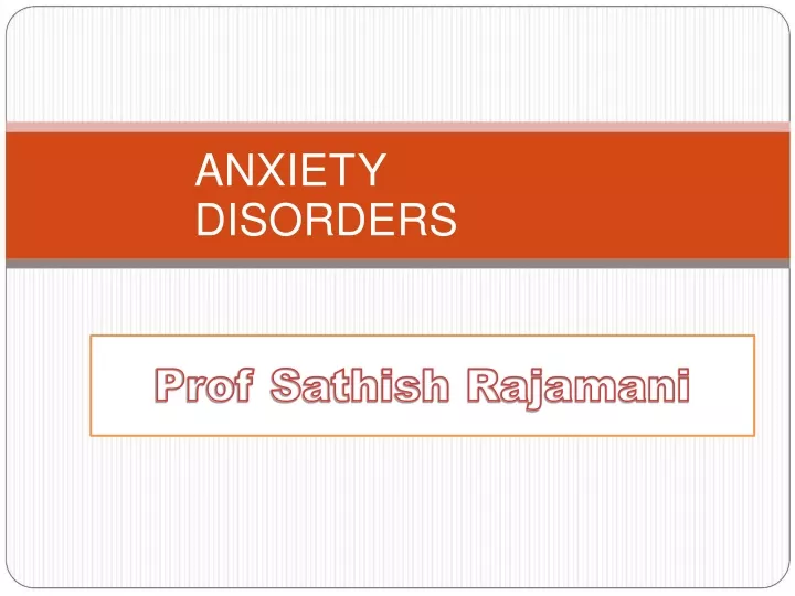 anxiet y disorders