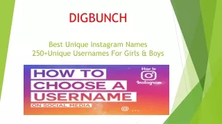 Best Unique Instagram Names 250  Unique Usernames For Girls & Boys
