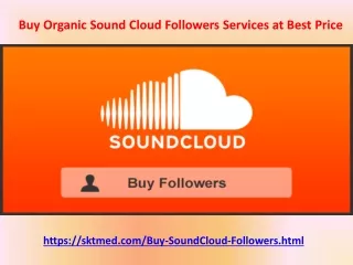 Buy Organic SoundCloud Followers Services at Best Price