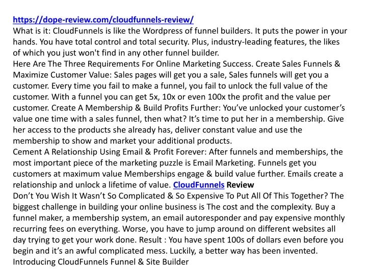 https dope review com cloudfunnels review what