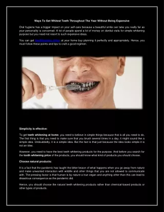 ways to get whitest teeth throughout the year