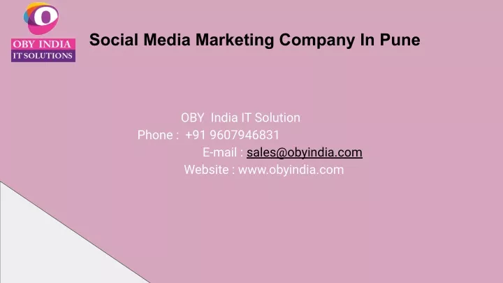 social media marketing company in pune