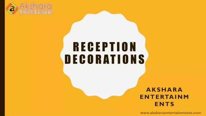 reception decorations