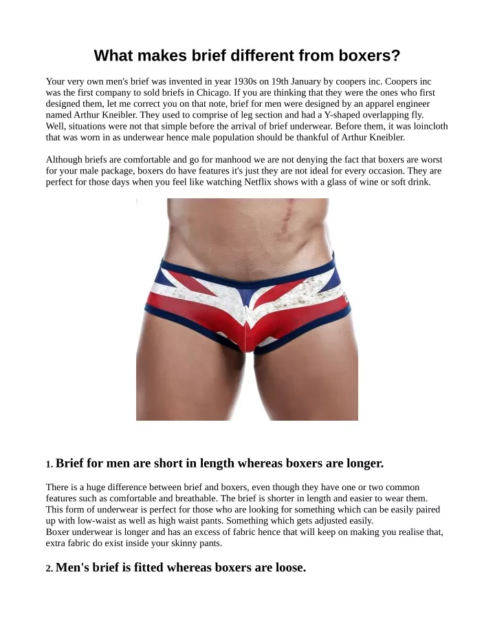 what makes brief different from boxers