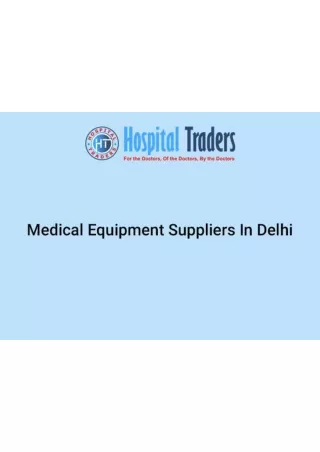 Medical Equipment Suppliers in Delhi