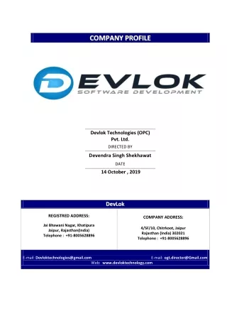 Devlok Technologies Portfolio