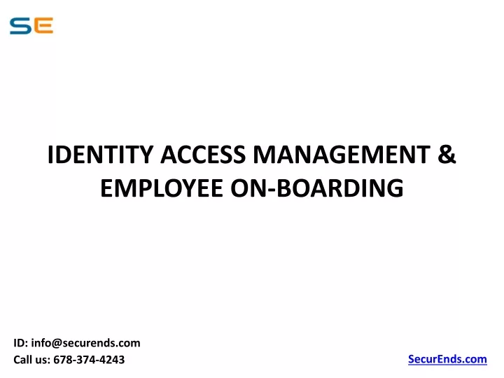 identity access management employee on boarding