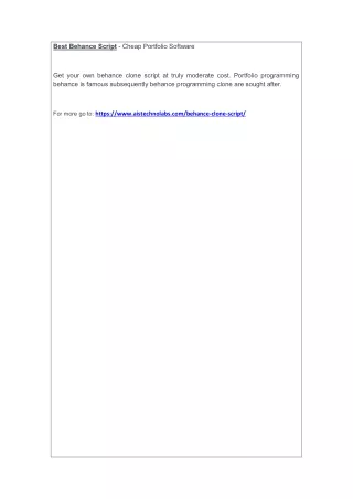 best behance script cheap portfolio software