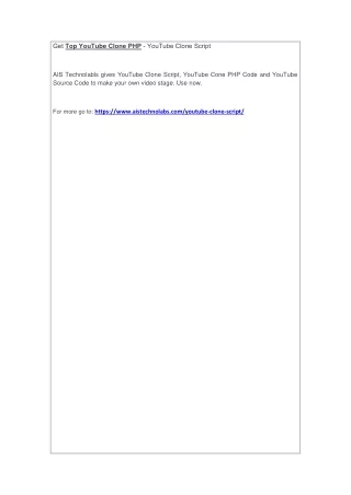 get top youtube clone php youtube clone script