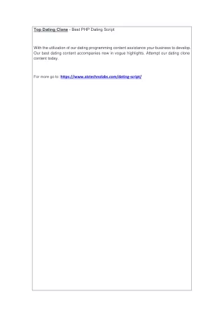 top dating clone best php dating script
