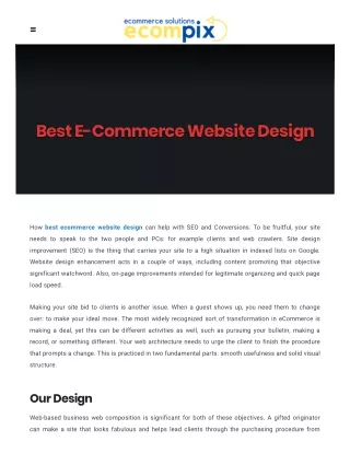 Best ecommerce website design in udaipur