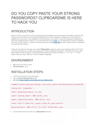DO YOU COPY PASTE YOUR STRONG PASSWORDS? CLIPBOARDME IS HERE TO HACK YOU